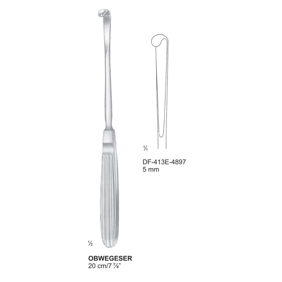 Obwegeser Periosteal Elevators 20Cm, 5mm (DF-413E-4897) by Dr. Frigz