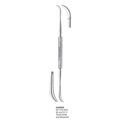 Harris Tonsil Knife And Dissector 26cm  (DF-419-4911) by Dr. Frigz