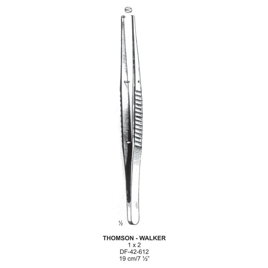 Thomson-Walker Tissue Forceps, 1:2 Teeth, 19cm  (DF-42-612) by Dr. Frigz