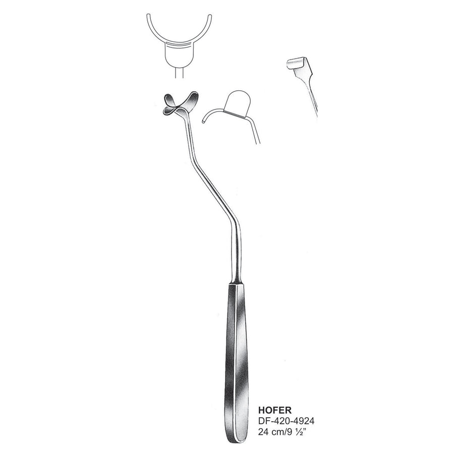 Hofer Tonsil Retractors 24cm  (DF-420-4924) by Dr. Frigz