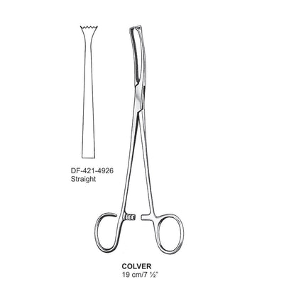 Colver Tonsil Seizing Forceps, Straight, 1 Open Ring, 19cm  (DF-421-4926)