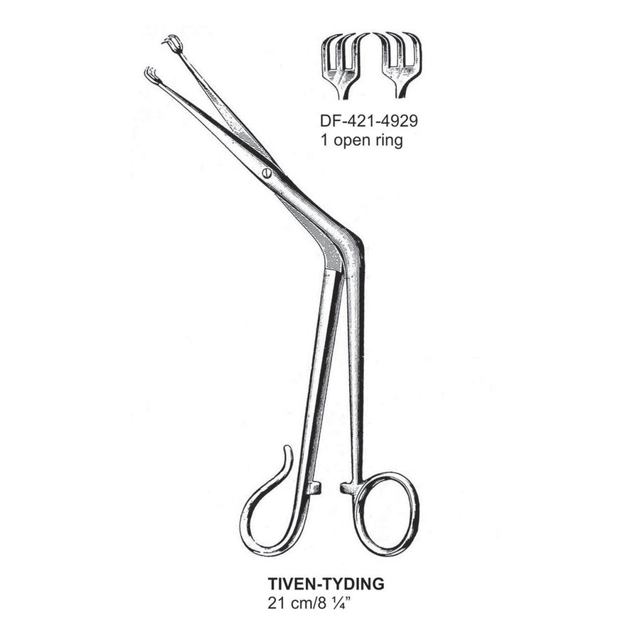Tiven-Tyding Tonsil Seizing Forcep, 3X3 Teeth, 1 Open Rign, 21cm  (DF-421-4929) by Dr. Frigz