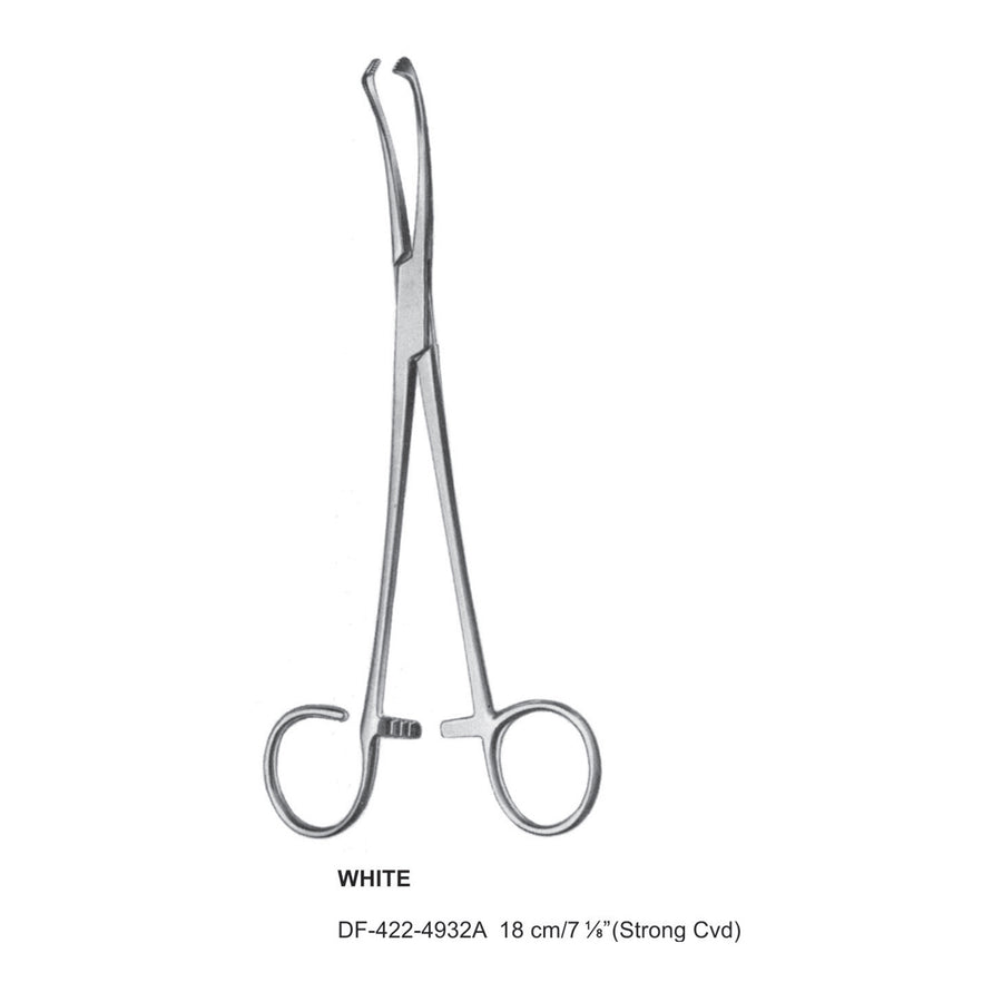 White Tonsil Seizing Forceps, Strong Curved, 18cm  (DF-422-4932A) by Dr. Frigz