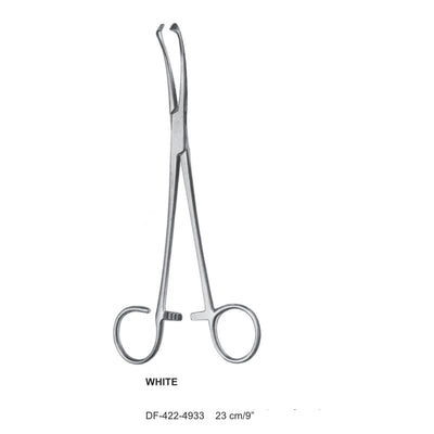 White Tonsil Seizing Forceps, Curved, 23cm  (DF-422-4933)