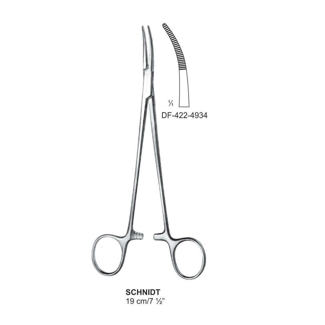 Schnidt Tonsil Seizing Forceps, Curved, 19cm (DF-422-4934) by Dr. Frigz