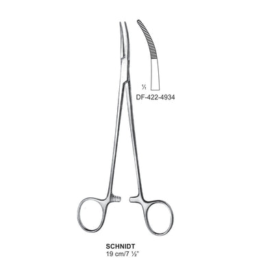 Schnidt Tonsil Seizing Forceps, Curved, 19cm (DF-422-4934)