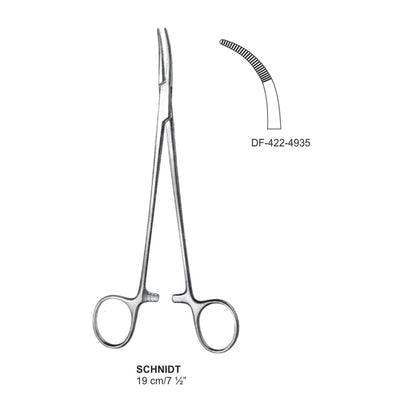 Schnidt Tonsil Seizing Forceps, More Curved, 19cm (DF-422-4935) by Dr. Frigz
