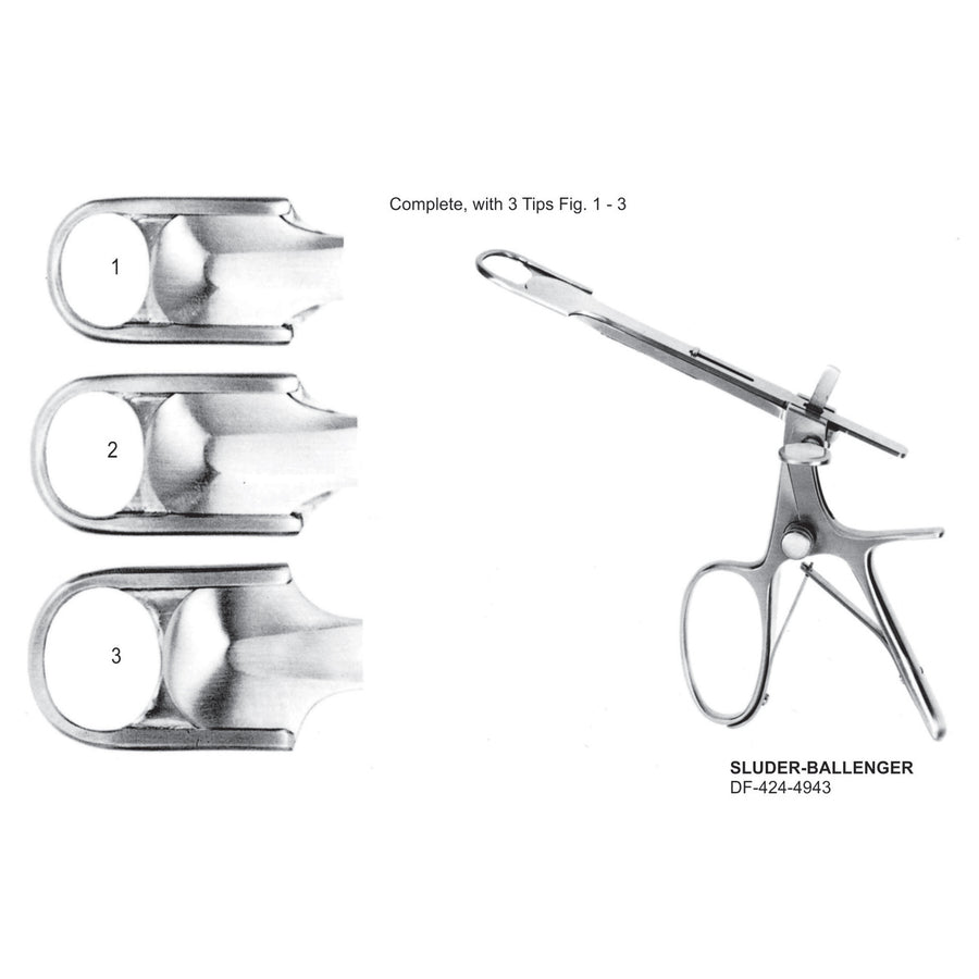 Sluder-Ballenger Tonsil Punch Forceps, Complete Set Fig.1-3  (DF-424-4943) by Dr. Frigz