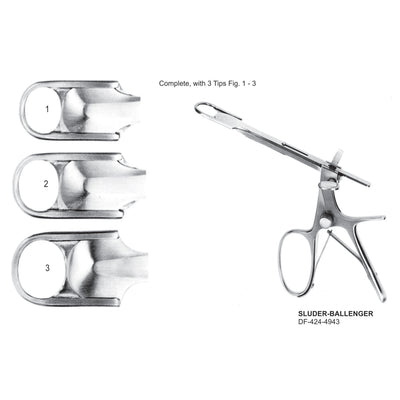 Sluder-Ballenger Tonsil Punch Forceps, Complete Set Fig.1-3  (DF-424-4943)