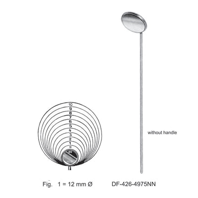 Laryngeal Mirrors W/O Handles, Fig.1 = 12mm Dia (DF-426-4975NN)