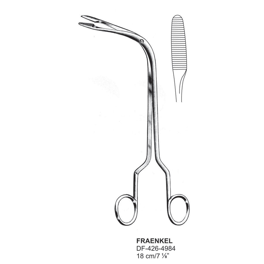 Fraenkel Laryngeal Polypus Forceps, 18cm  (DF-426-4984) by Dr. Frigz