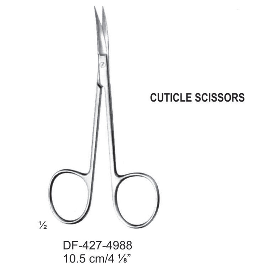 Cuticle Scissors, Curved, 10.5cm  (DF-427-4988) by Dr. Frigz