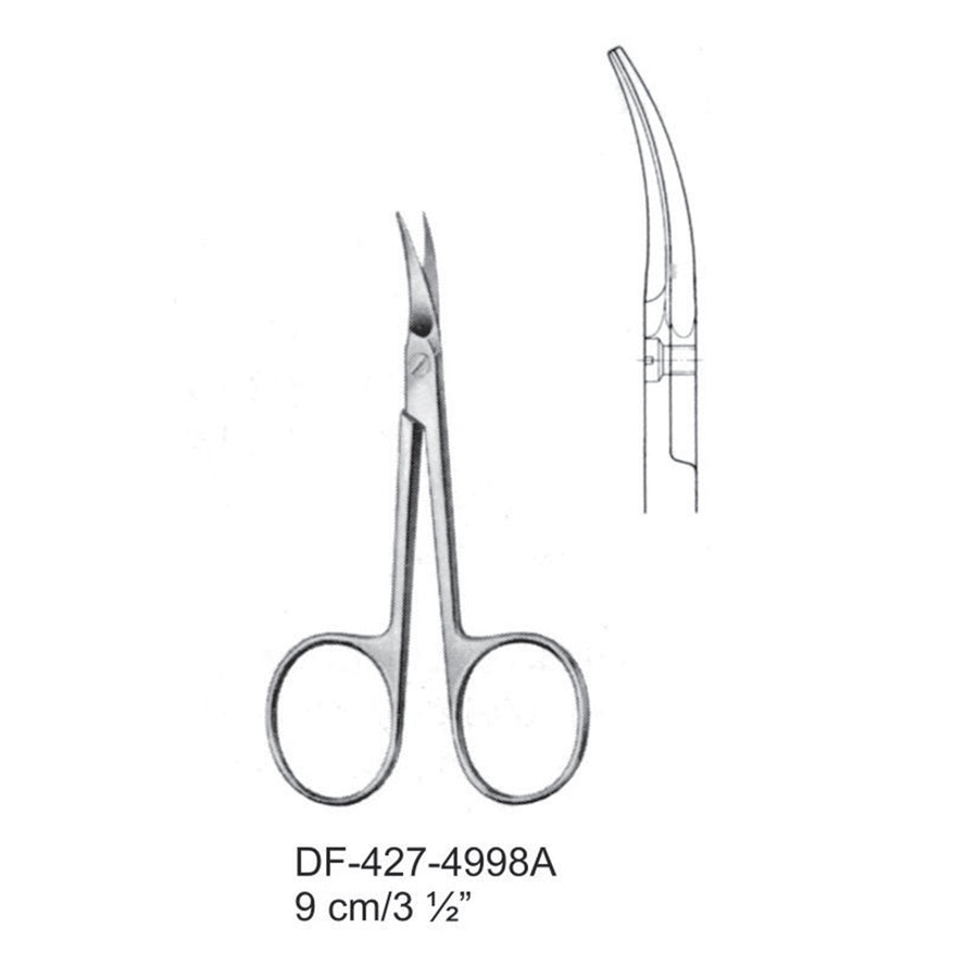 Nail Scissors, Curved, 9cm (DF-427-4998A) by Dr. Frigz