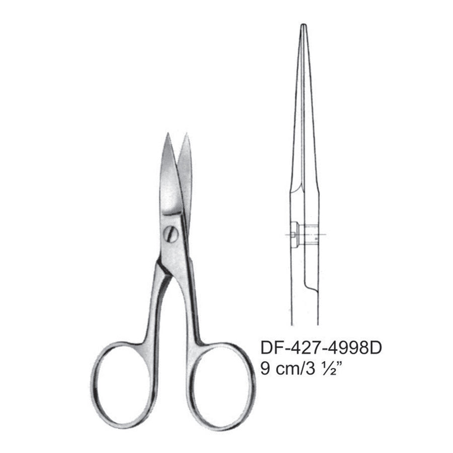 Nail Scissors, Straight, 9cm (DF-427-4998D) by Dr. Frigz