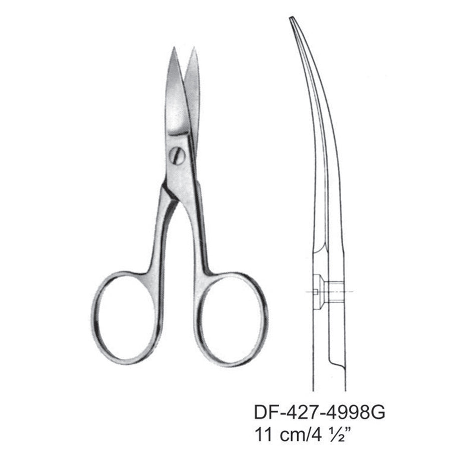 Nail Scissors, Curved, 11cm (DF-427-4998G) by Dr. Frigz