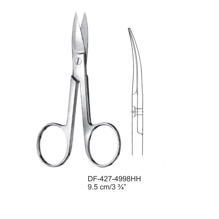 Nail Scissors, Curved, 9.5cm (DF-427-4998Hh) by Dr. Frigz