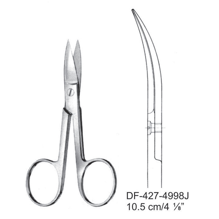 Nail Scissors, Curved, 10.5cm (DF-427-4998J) by Dr. Frigz