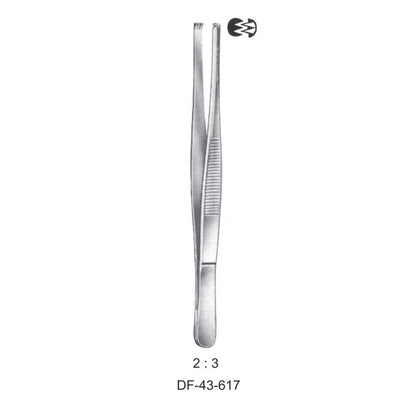 Standard Tissue Forceps, Straight, 2:3 Teeth, 13cm (DF-43-617) by Dr. Frigz
