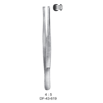 Standard Tissue Forceps, Straight, 4:5 Teeth, 13cm (DF-43-619) by Dr. Frigz