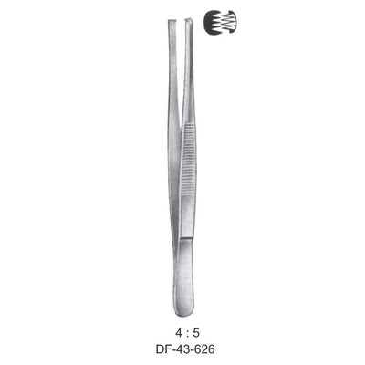 Standard Tissue Forceps, Straight, 4:5 Teeth, 14.5cm (DF-43-626)