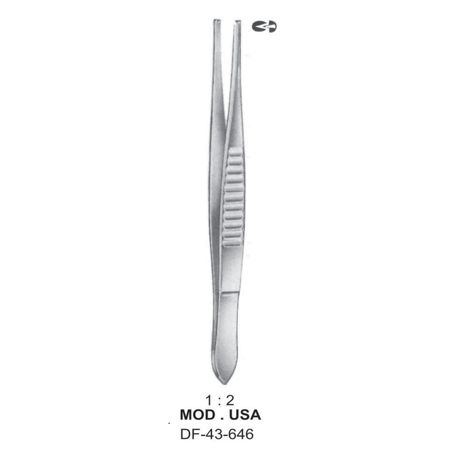 Mod.Usa Tissue Forceps, Straight, 1:2 Teeth, 13cm  (DF-43-646) by Dr. Frigz