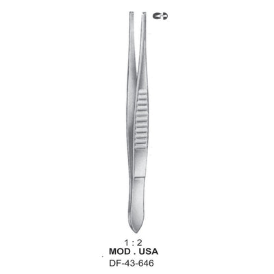 Mod.Usa Tissue Forceps, Straight, 1:2 Teeth, 13cm  (DF-43-646) by Dr. Frigz