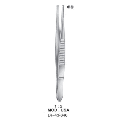 Mod.Usa Tissue Forceps, Straight, 1:2 Teeth, 13cm  (DF-43-646)