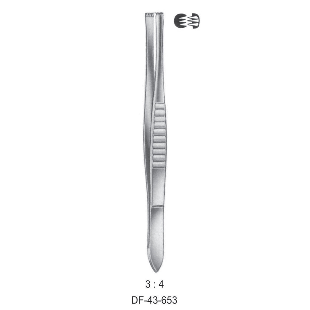 Mod.Usa Tissue Forceps, Straight, 3:4 Teeth, 14.5cm  (DF-43-653) by Dr. Frigz