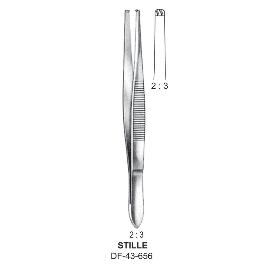 Stille Tissue Forceps, Straight, 2:3 Teeth, 15cm  (DF-43-656) by Dr. Frigz