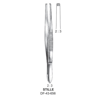 Stille Tissue Forceps, Straight, 2:3 Teeth, 15cm  (DF-43-656)