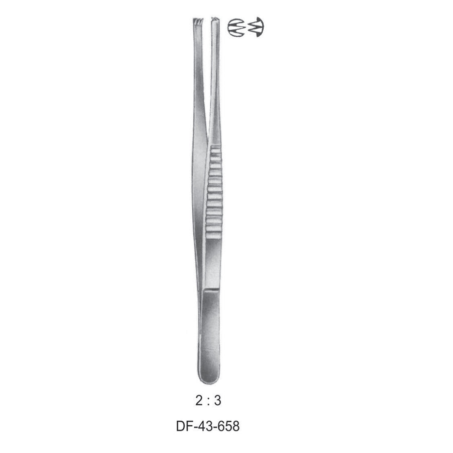 Mod.Usa Tissue Forceps, Straight, 2:3 Teeth, 15.5cm  (DF-43-658) by Dr. Frigz