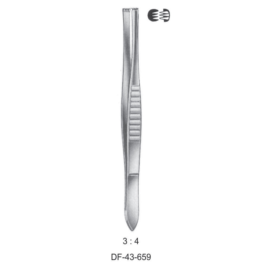 Mod.Usa Tissue Forceps, Straight, 3:4 Teeth, 15.5cm  (DF-43-659) by Dr. Frigz