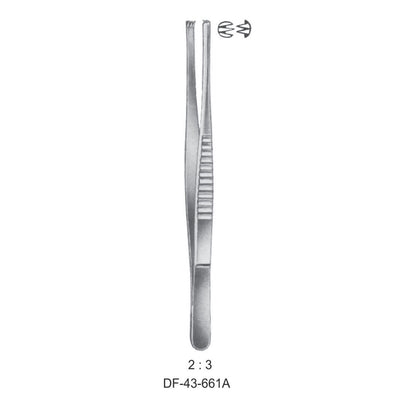 Mod.Usa Tissue Forceps, Straight, 2:3 Teeth, 18.5cm  (DF-43-661A) by Dr. Frigz