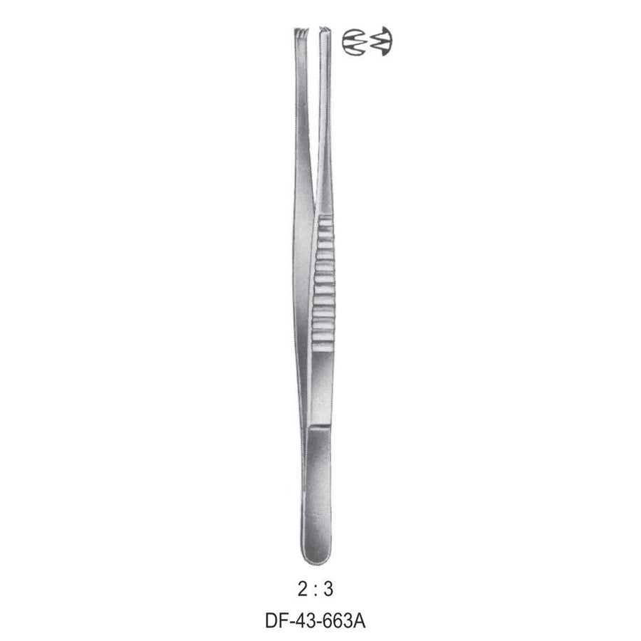 Mod.Usa Tissue Forceps, Straight, 2:3 Teeth, 25cm  (DF-43-663A) by Dr. Frigz