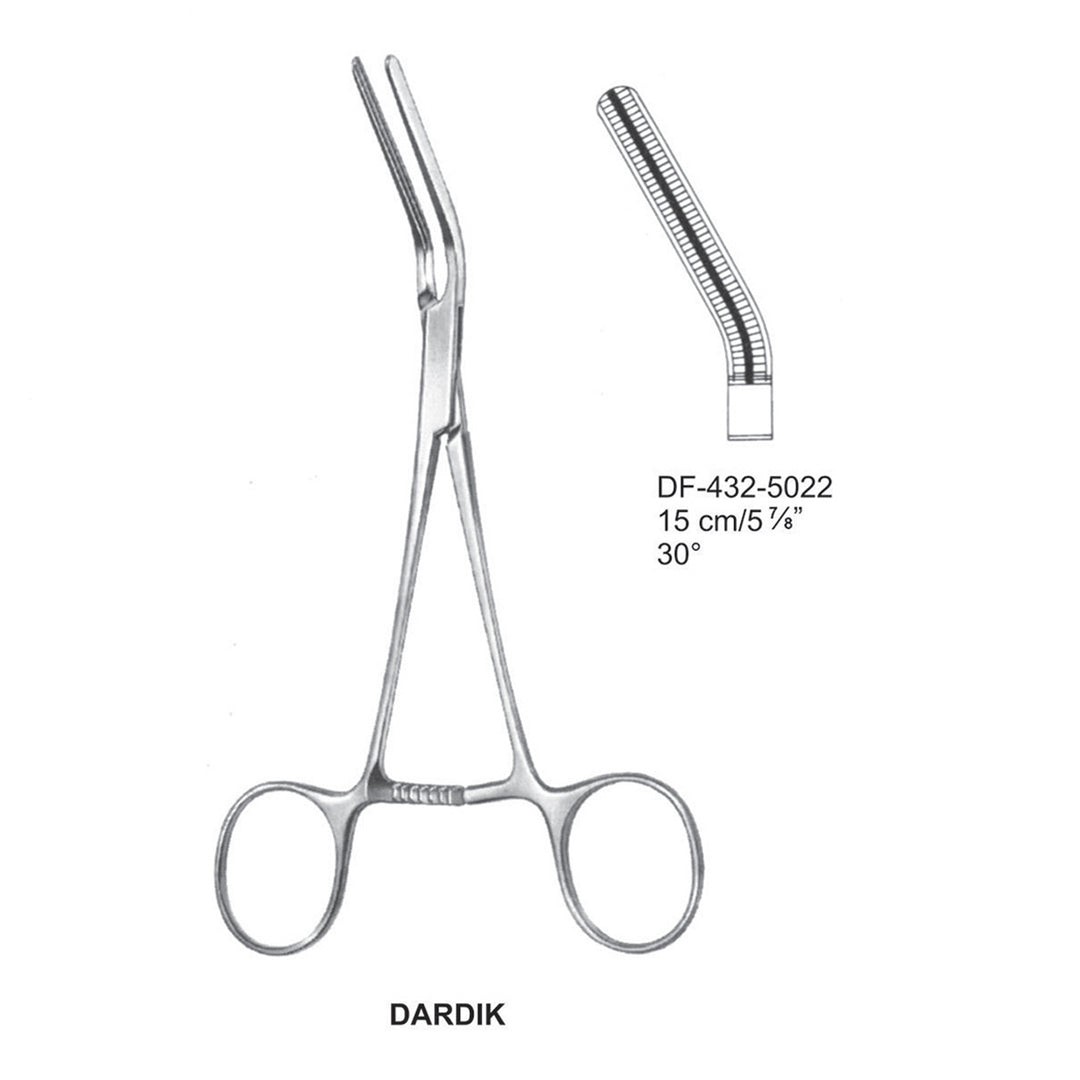 Dardik Atrauma Multi Purpose Vascular Clamps 15Cm,  30 Degrees (DF-432-5022) by Dr. Frigz