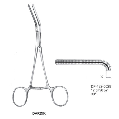 Dardik Atrauma Multi Purpose Vascular Clamps 17cm, 90 Degree (DF-432-5025)