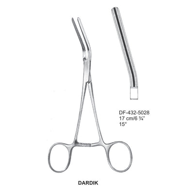 Dardik Atrauma Multi Purpose Vascular Clamps 17cm, 15 Degree (DF-432-5028)