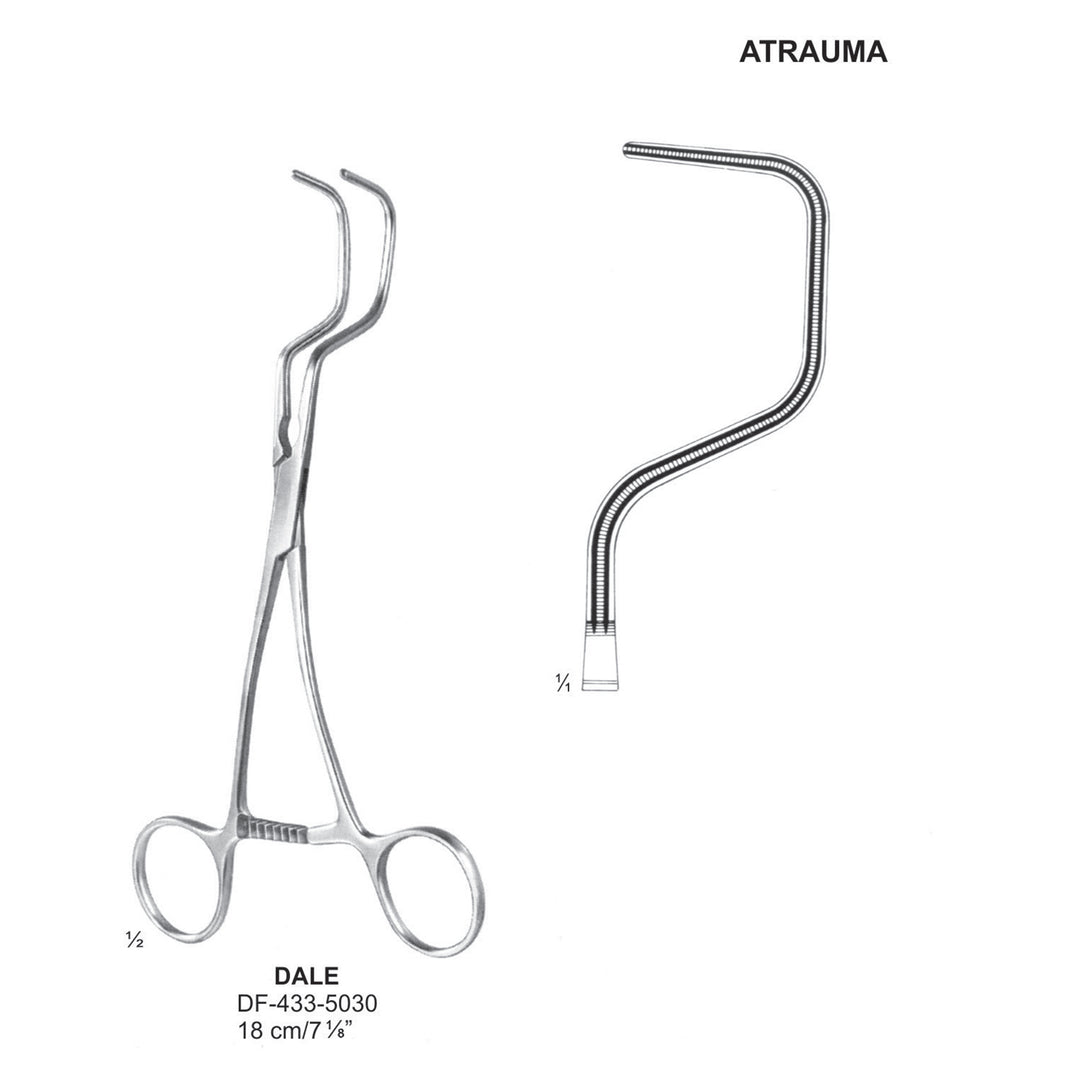 Dale Atrauma Peripheral Vescular Clamps 18cm (DF-433-5030) by Dr. Frigz