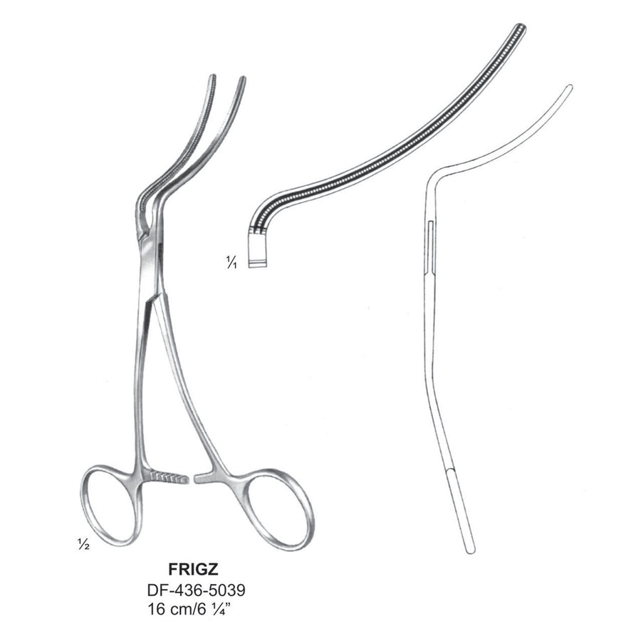 Frigz Atrauma Peripheral Vescular Clamps 16cm (DF-436-5039) by Dr. Frigz