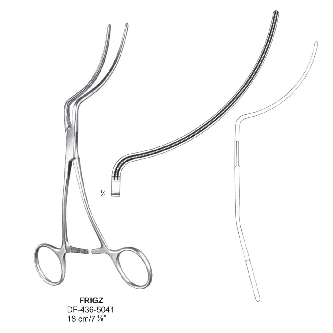 Frigz Atrauma Peripheral Vescular Clamps 18cm (DF-436-5041) by Dr. Frigz