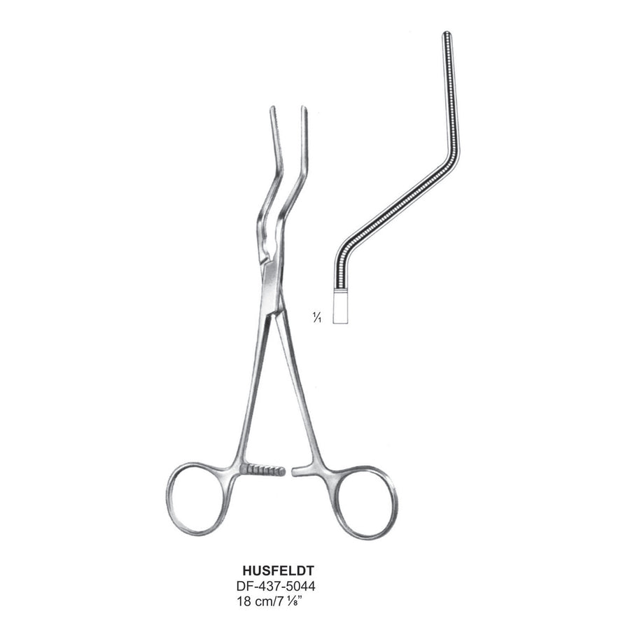 Husfeldt Atrauma Peripheral Vescular Clamps 18cm (DF-437-5044) by Dr. Frigz