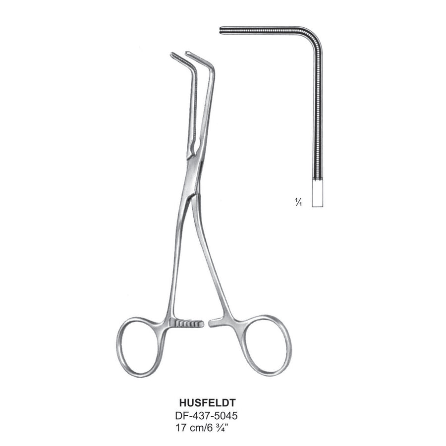 Husfeldt Atrauma Peripheral Vescular Clamps 17cm (DF-437-5045) by Dr. Frigz