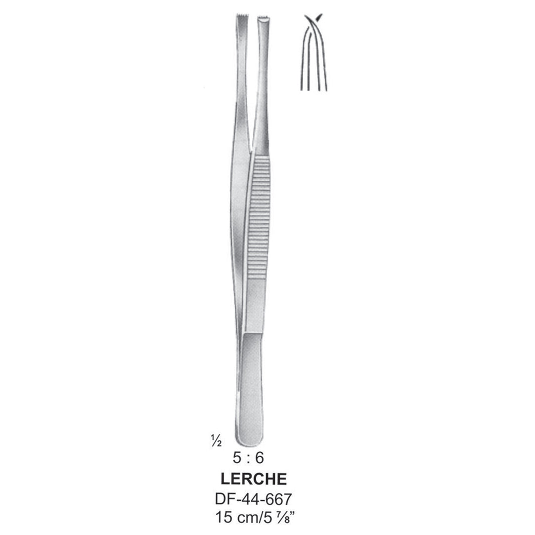 Kerche Tissue Forceps, Straight, 5:6 Teeth, 15cm  (DF-44-667) by Dr. Frigz