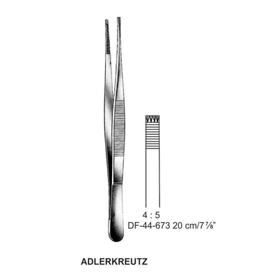 Adlerkreutz Tissue Forceps, Straight, 4:5 Teeth, 20cm  (DF-44-673)
