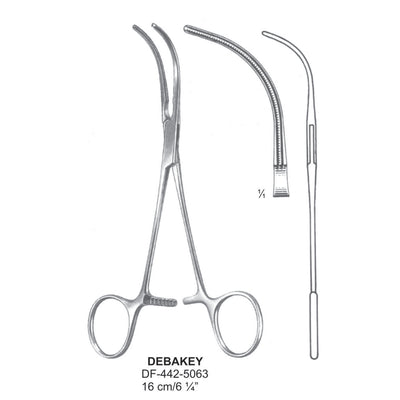 Debakey  Atrauma Peripheral Vascular Clamps, 16cm (DF-442-5063)