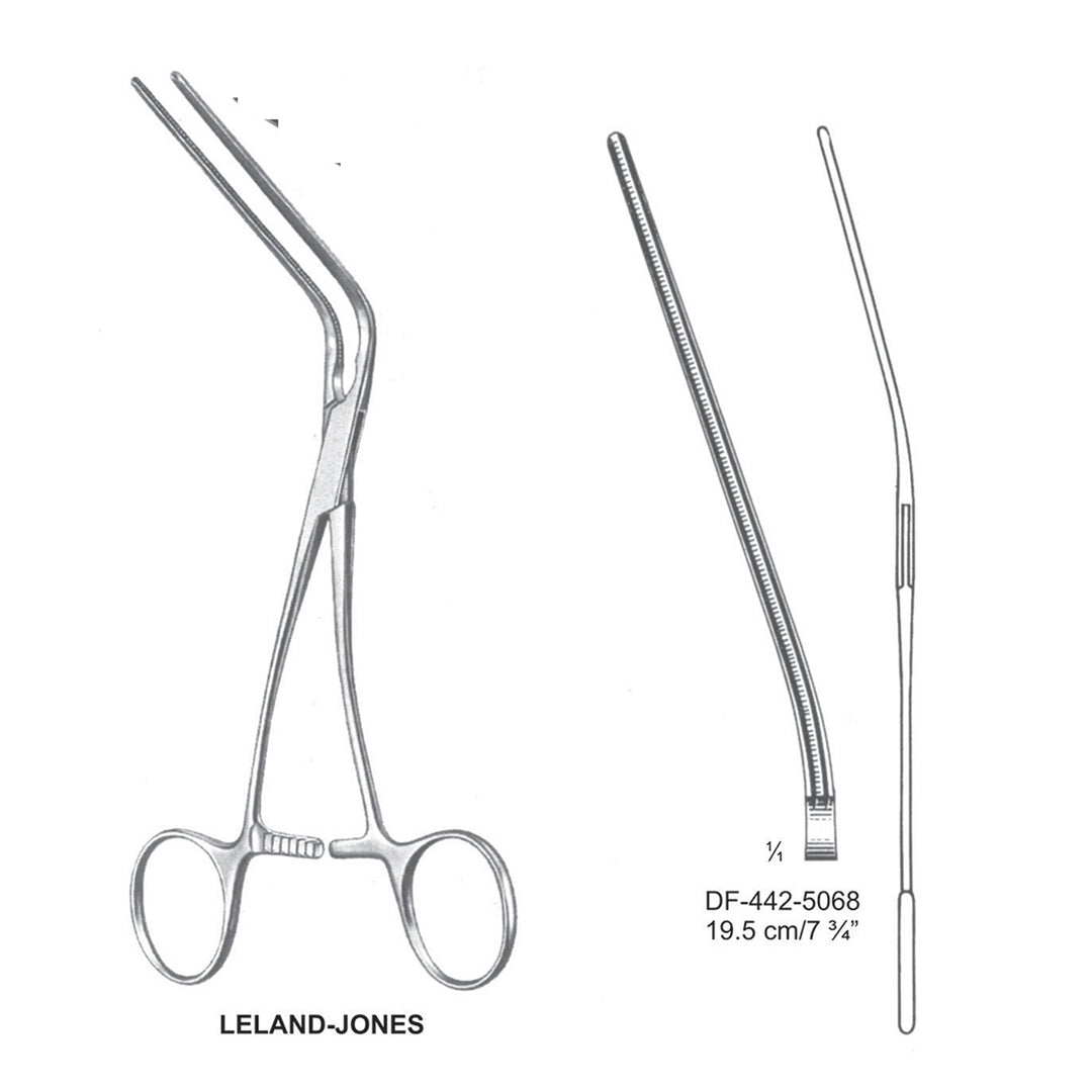 Leland-Jones Atrauma Peripheral Vascular Clamps 19.5cm (DF-442-5068) by Dr. Frigz