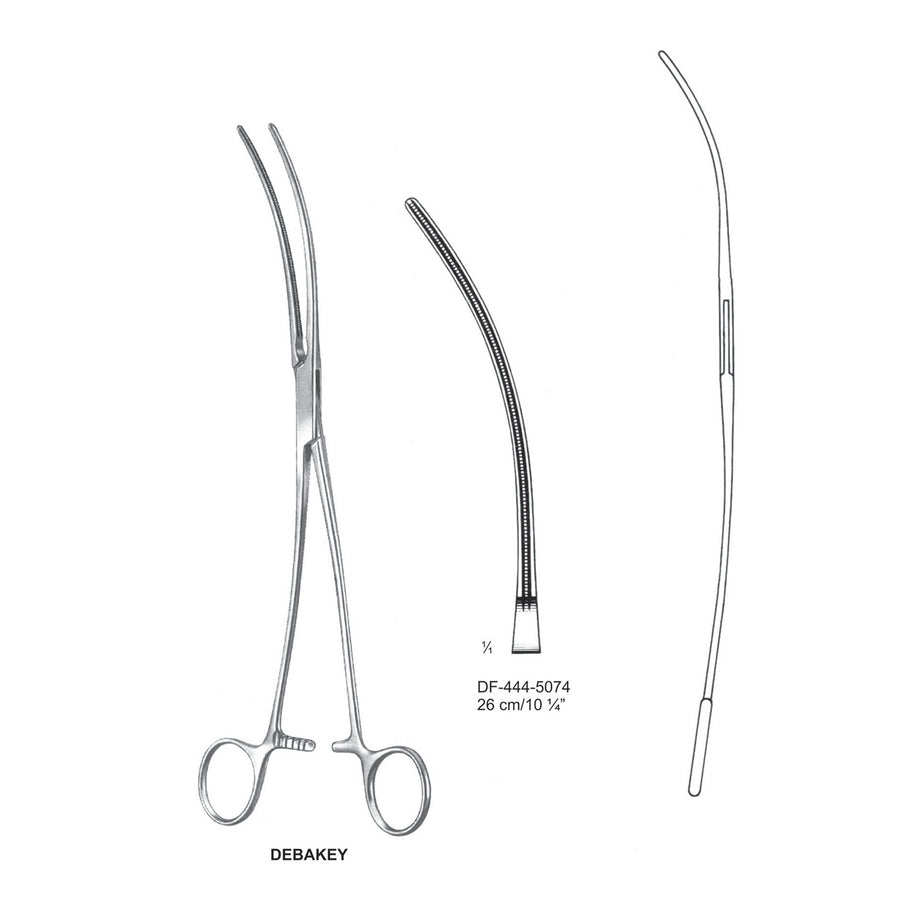 Debakey Atrauma Aortic Aneurysm Clamps, 26cm  (DF-444-5074) by Dr. Frigz