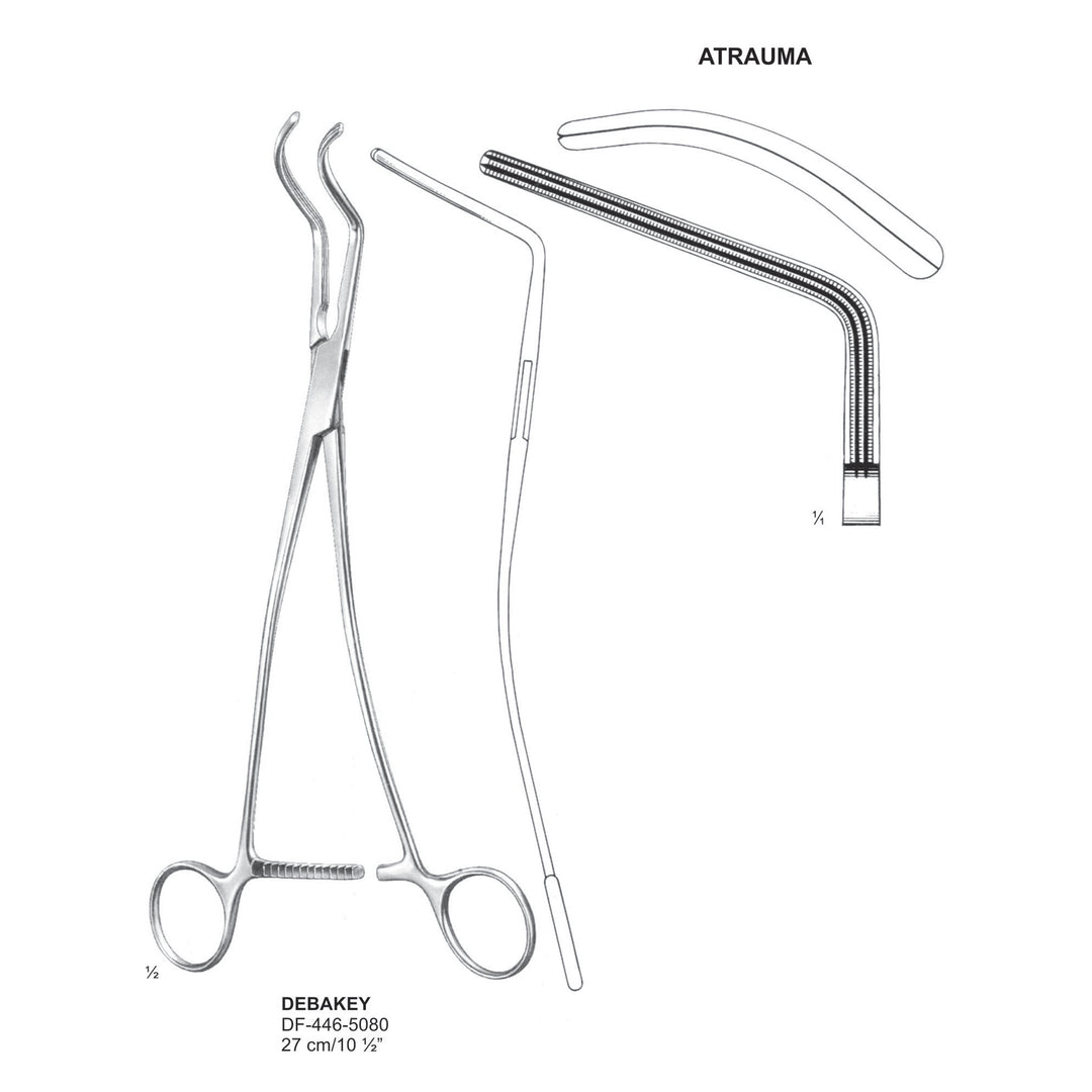 Debakey Atrauma Aortic Clamp, 27cm (DF-446-5080) by Dr. Frigz