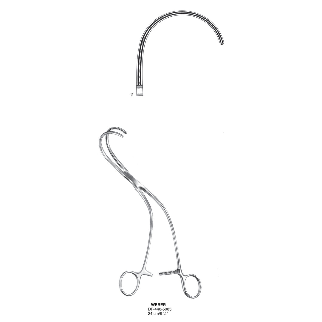 Weber Atrauma Aortic Clamps, 24cm (DF-448-5085) by Dr. Frigz