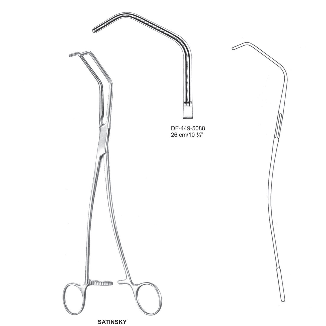 Satinsky Atrauma Tangential Occlusion Clapms, 26cm (DF-449-5088) by Dr. Frigz